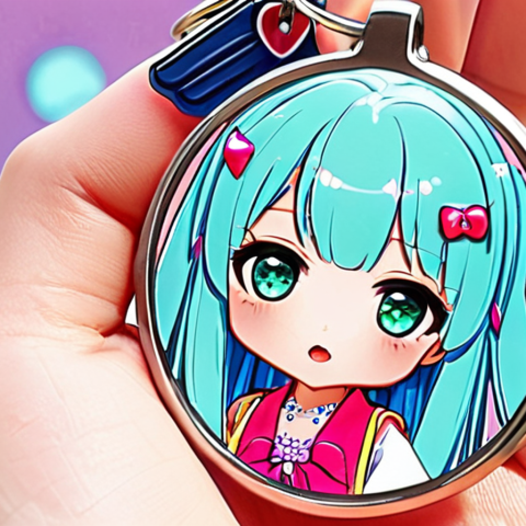 **

"Cute anime-style character design for keychain. Bright, colorful, and trendy. Focus on details like eye sparkles and accessories. Instagram aesthetic. Pastel colors. Japanese street fashion inspired."

**