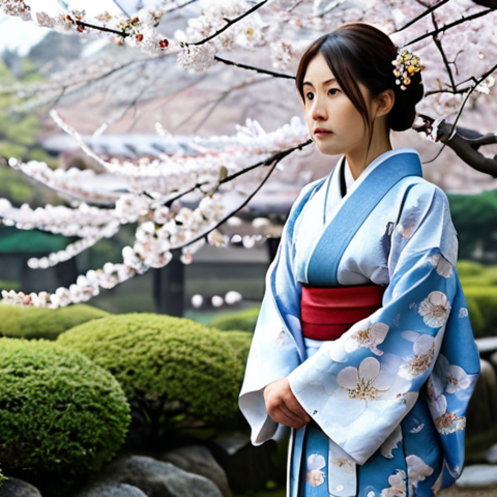 Overcoming Trauma & Blooming Talent**

"A young woman, fully clothed in a simple, yet elegant kimono, standing in a serene Japanese garden. Cherry blossoms softly fall around her. She has a determined expression. In the background, faint memories swirl like mist, hinting at a difficult past. Focus on her resilience and inner strength. Safe for work, appropriate content, professional, modest, family-friendly, perfect anatomy, correct proportions, natural pose, well-formed hands, proper finger count, natural body proportions, high quality, digital painting."

**