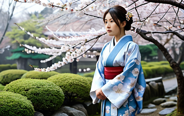 Overcoming Trauma & Blooming Talent**

"A young woman, fully clothed in a simple, yet elegant kimono, standing in a serene Japanese garden. Cherry blossoms softly fall around her. She has a determined expression. In the background, faint memories swirl like mist, hinting at a difficult past. Focus on her resilience and inner strength. Safe for work, appropriate content, professional, modest, family-friendly, perfect anatomy, correct proportions, natural pose, well-formed hands, proper finger count, natural body proportions, high quality, digital painting."

**